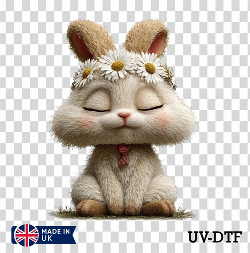 Adesivo bianco coniglio dtf - bianco, uv